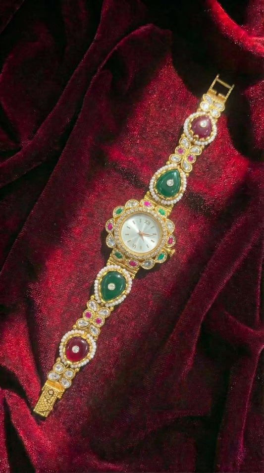 Meher Shahi Round Dial Maharani Watch Heritage Bracelet (Partial COD 200₹)