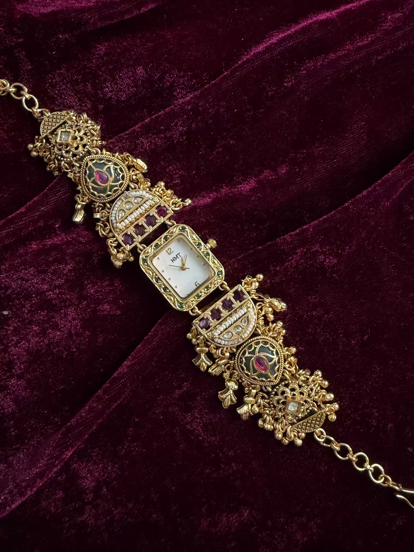 Square Dial Maharani Watch Design Heritage Bracelet