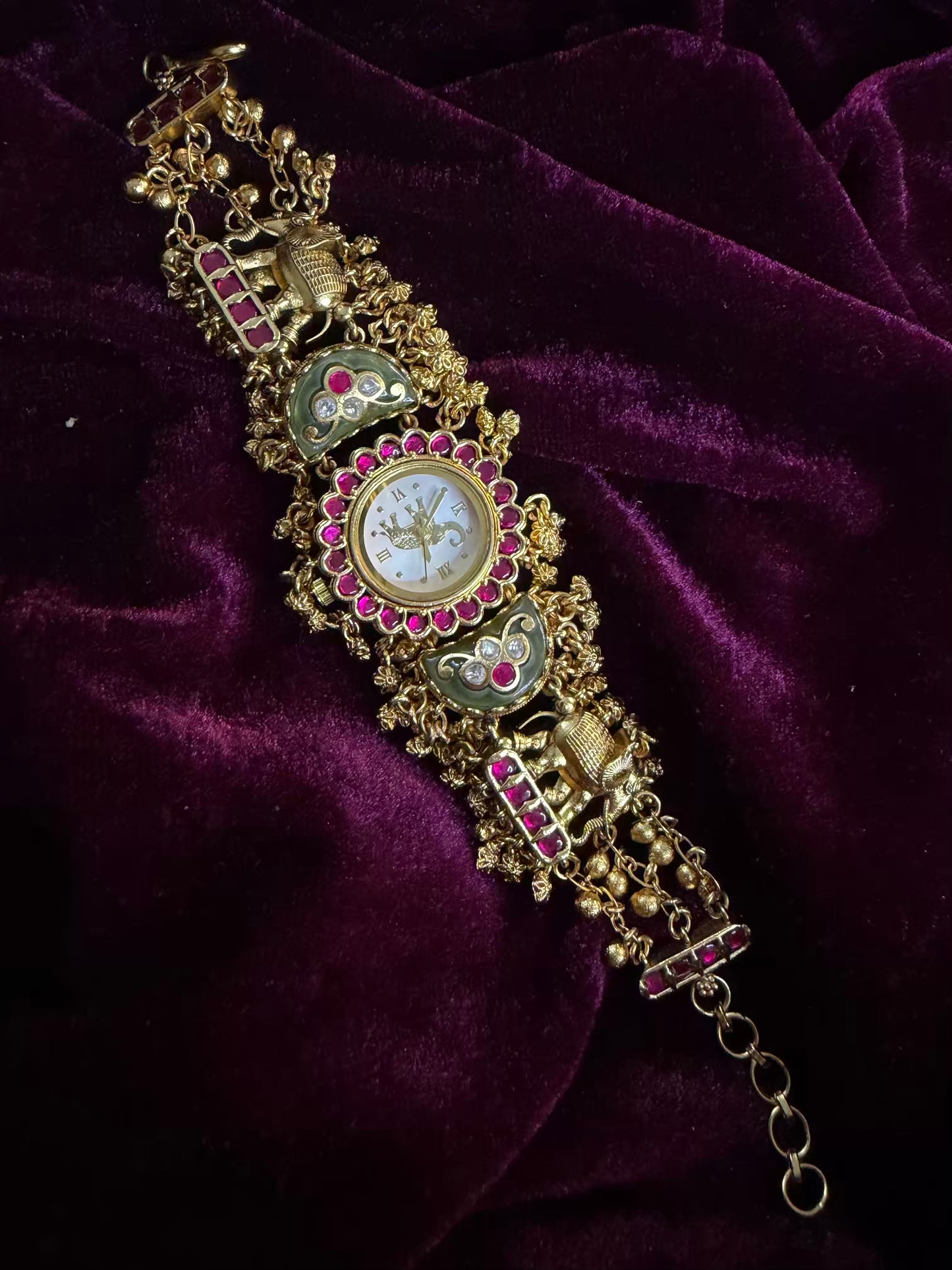 Half Moon Maharani Watch Design Bracelet ( LAST PIECE Available)
