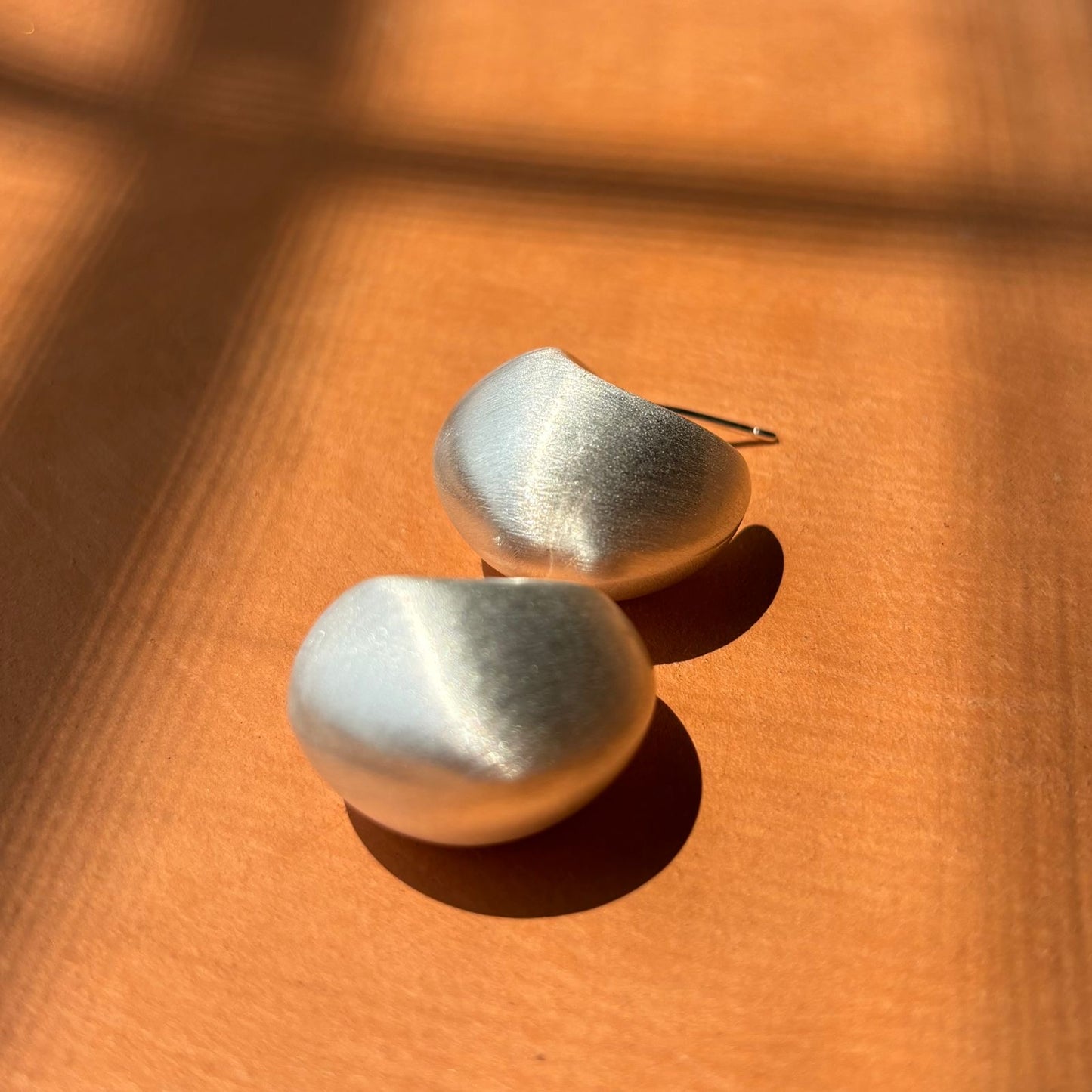 Raha Cushion White Hoops Style Earrings