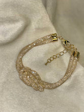 Load image into Gallery viewer, Loaded Diamonds Wired Net Bracelet Knots - Gold
