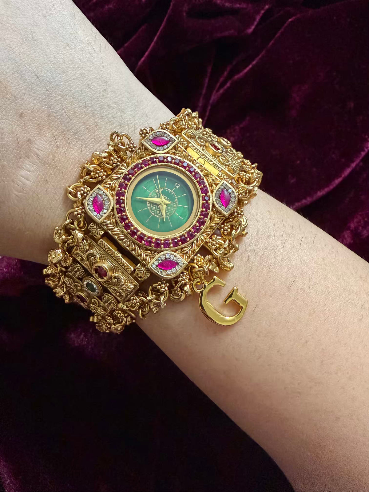 Rajtilak Green Dial Heritage Watch Rakhi in Premium (Free Initial)