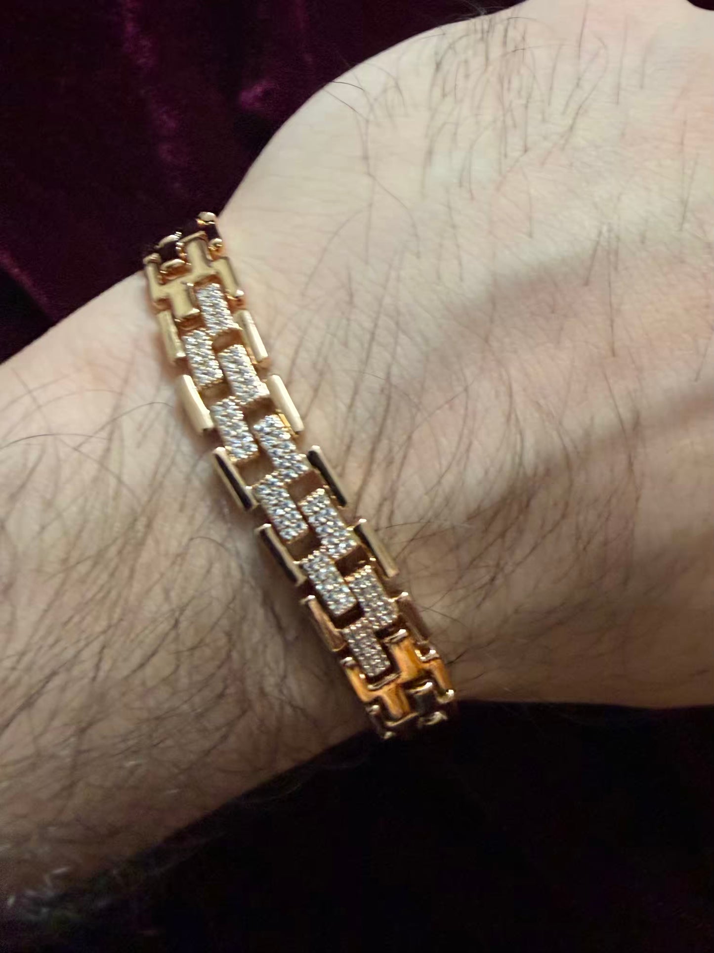 Bold Geometric Diamond Men's Rakhi Bracelet
