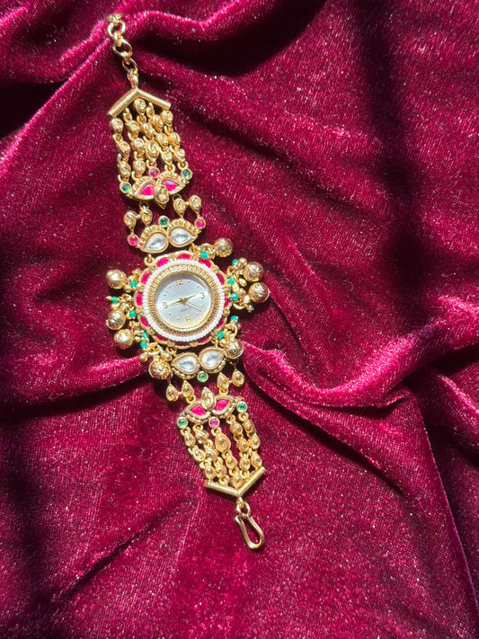 Ghungroo loaded Dial Maharani Watch Heritage Bracelet