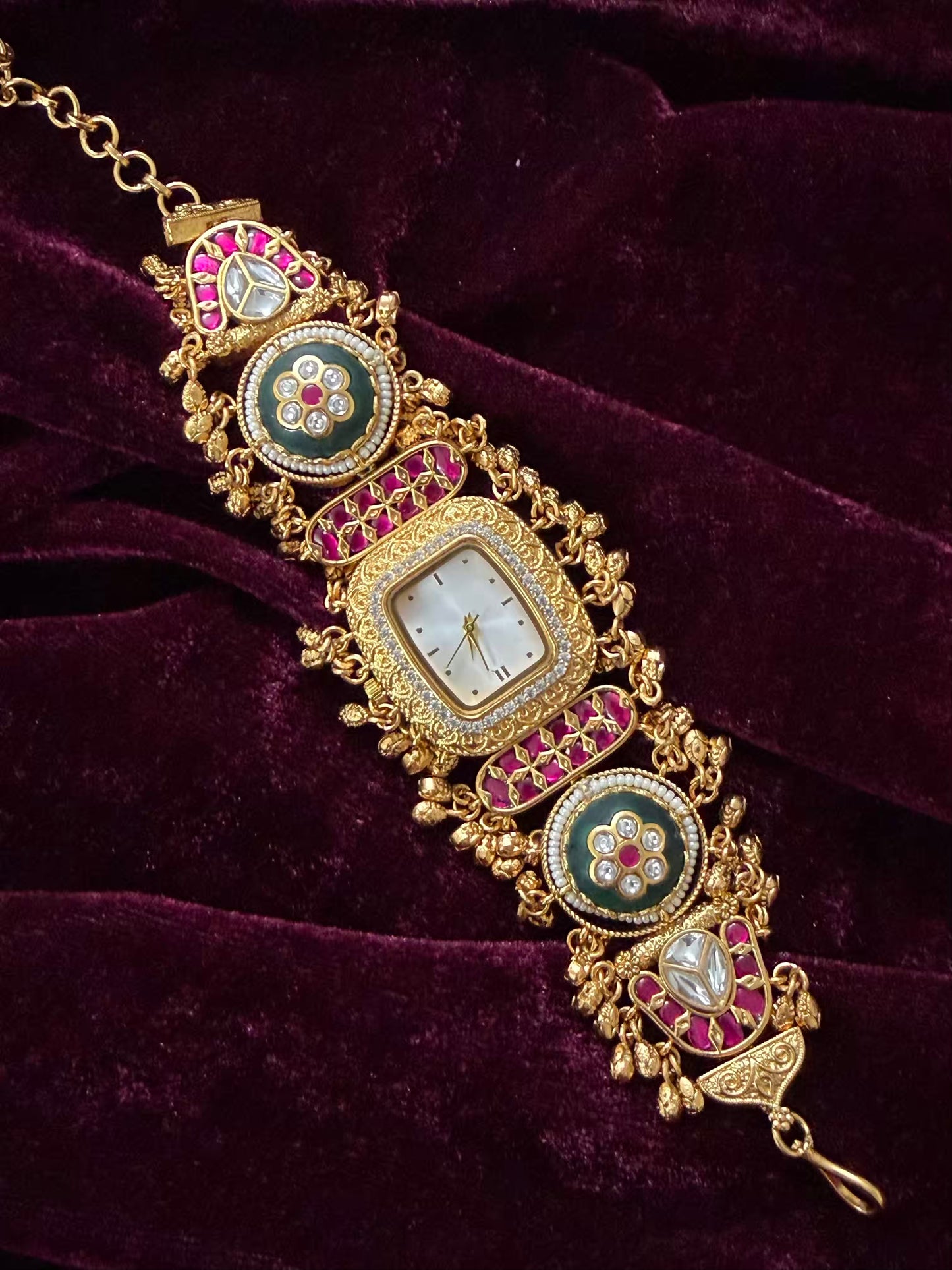 Cushion Dial Maharani Watch Design Heritage Bracelet