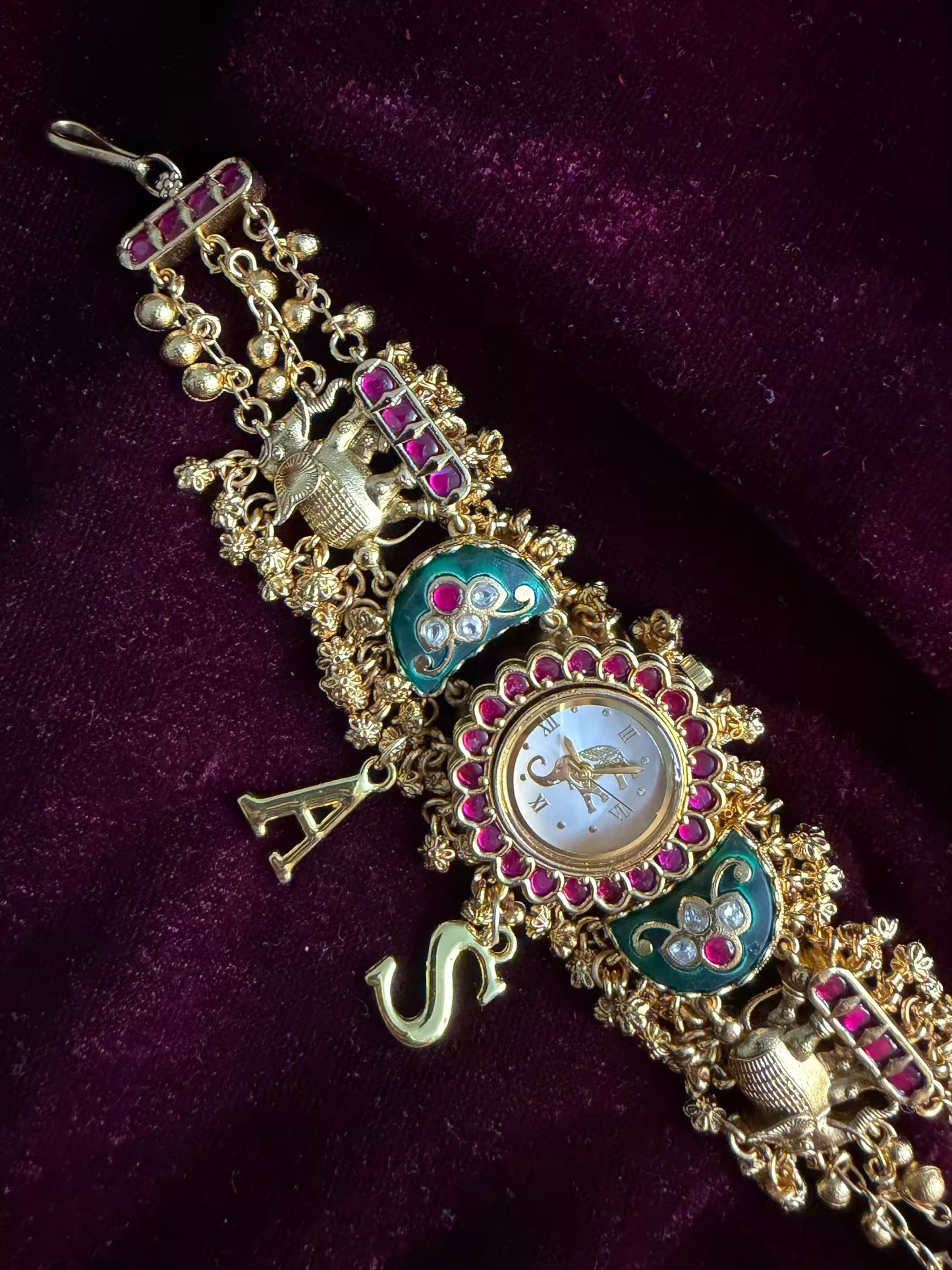 Blush Mint  Dial Maharani Watch Heritage Bracelet ( Restocked )