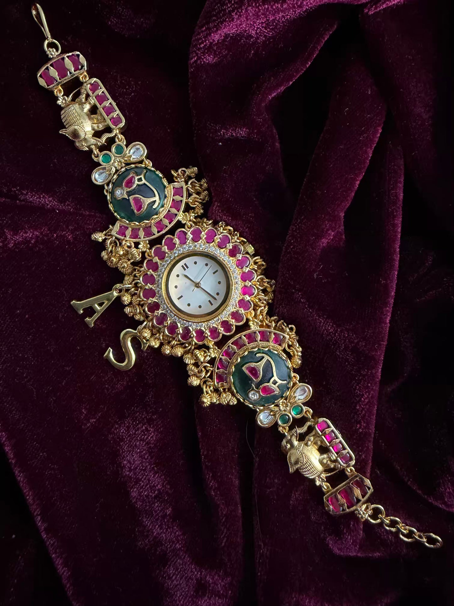 Green Maharani Watch Designer Heritage Bracelet