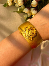 Load image into Gallery viewer, Rhea Rosy Kada Bracelet Bangle - 22k Matte Gold Plated
