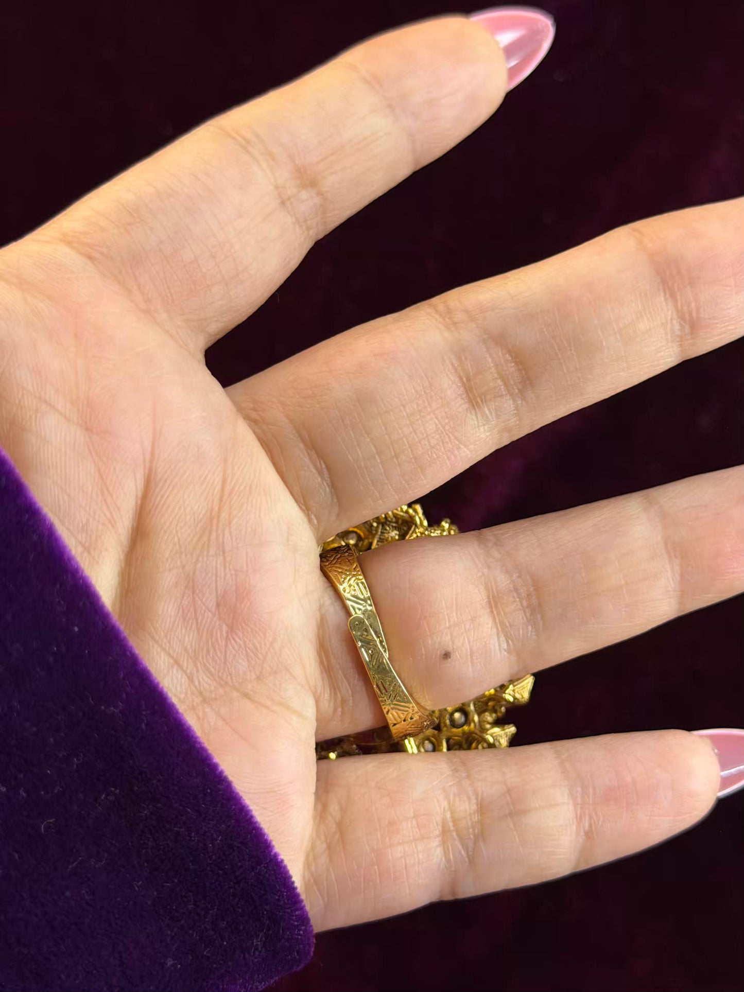 Ghungroo loaded Dial Maharani Watch Heritage Ring ( Adjustable)