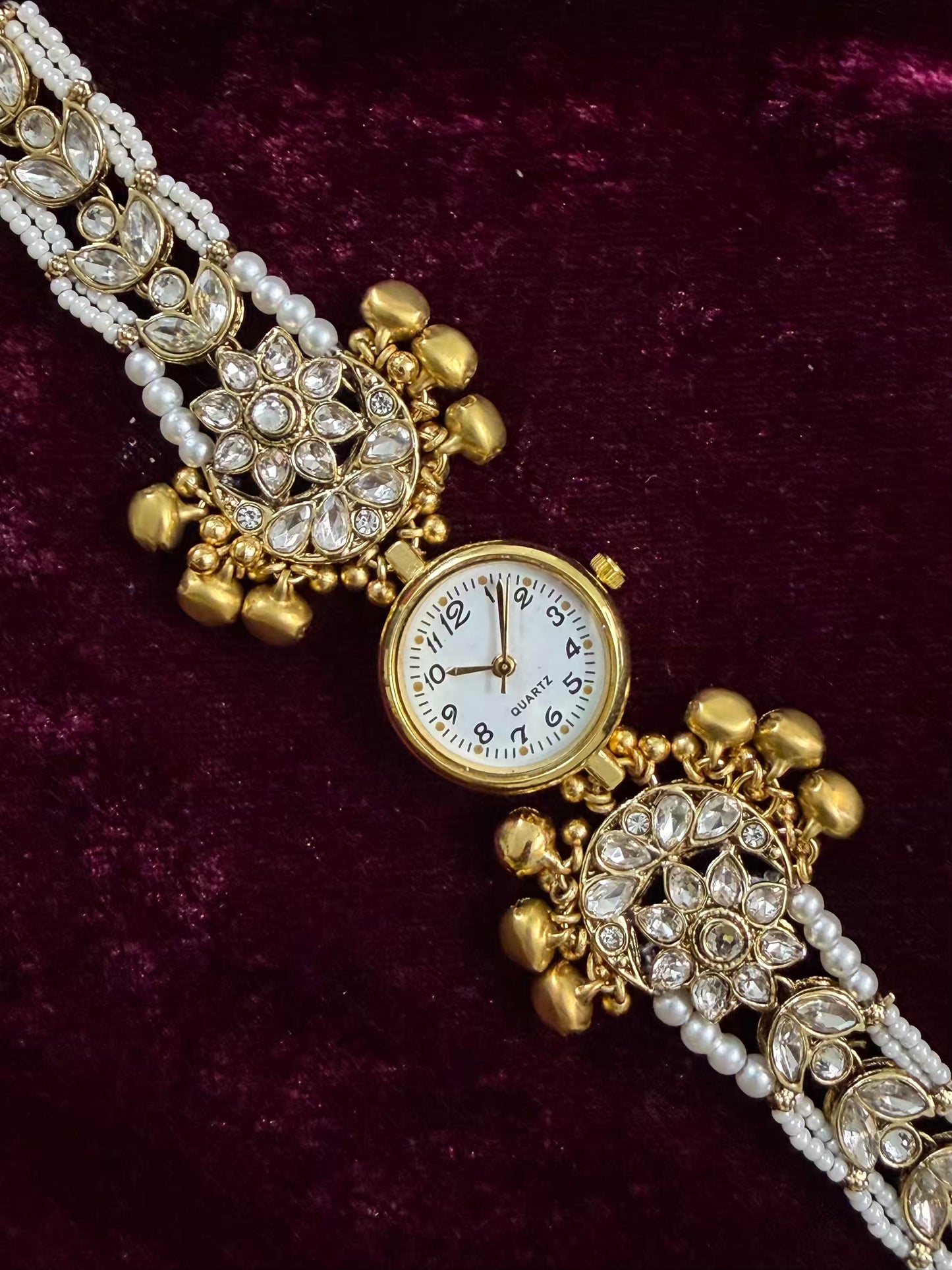 Kundan Gold Maharani Watch Design Heritage Bracelet