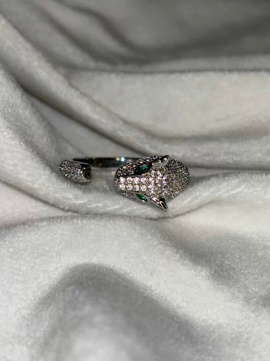 Silver Tiger Ring- Adjustable
