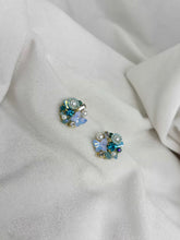 Load image into Gallery viewer, Blue Butterfly Small Pearly Earrings Studs - Gold Plated
