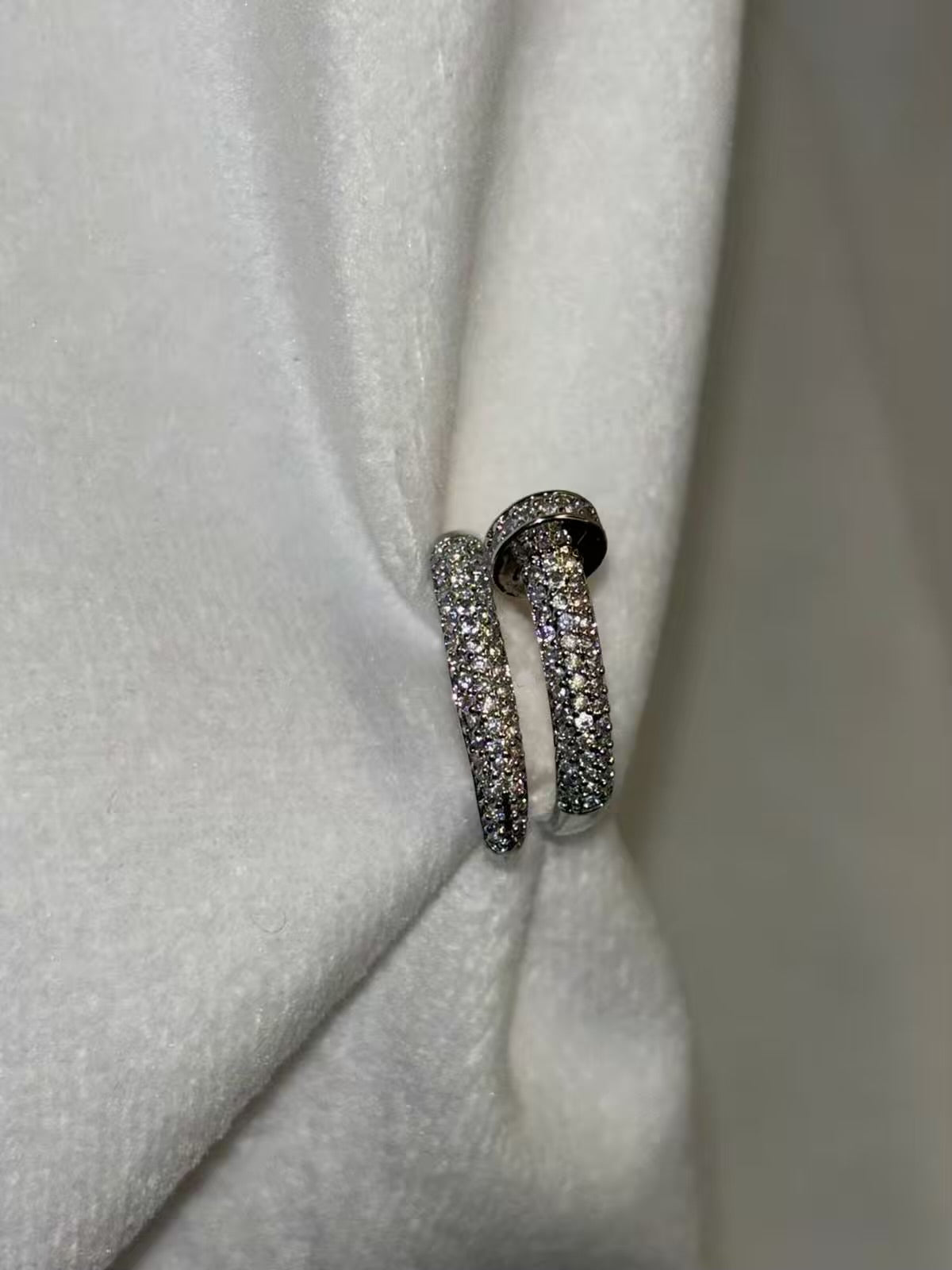 Nail Studded Adjustable Ring ( Silver )