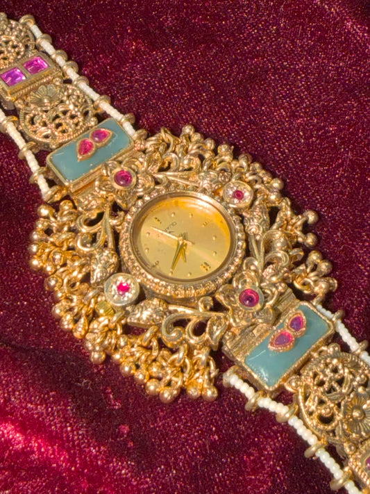 Antique Royals Gold Plated Heritage Maharani Watch