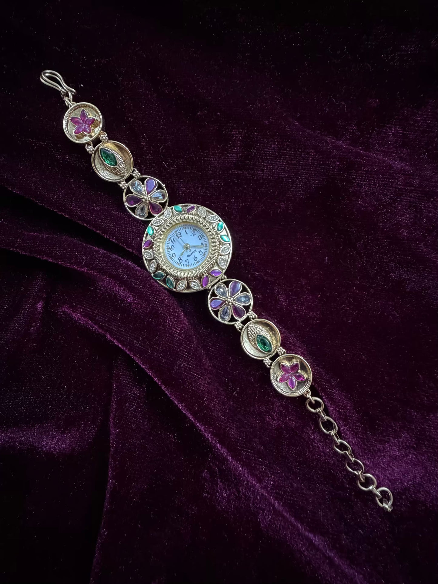 Designer Maharani Kundan Watch Design Heritage Bracelet