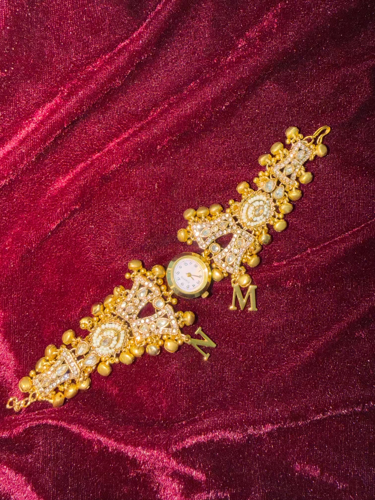 Ghungroo Gold Maharani Watch Design Heritage Bracelet
