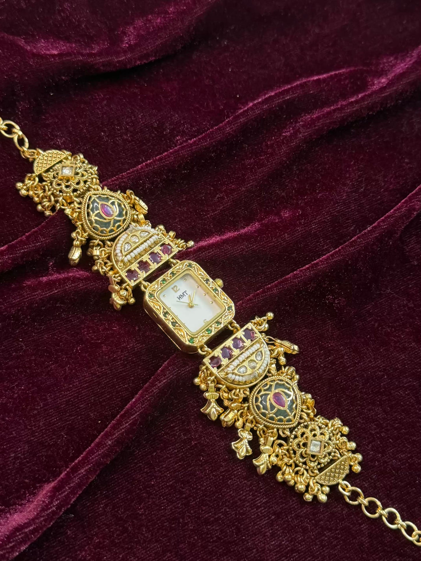 Square Dial Maharani Watch Design Heritage Bracelet