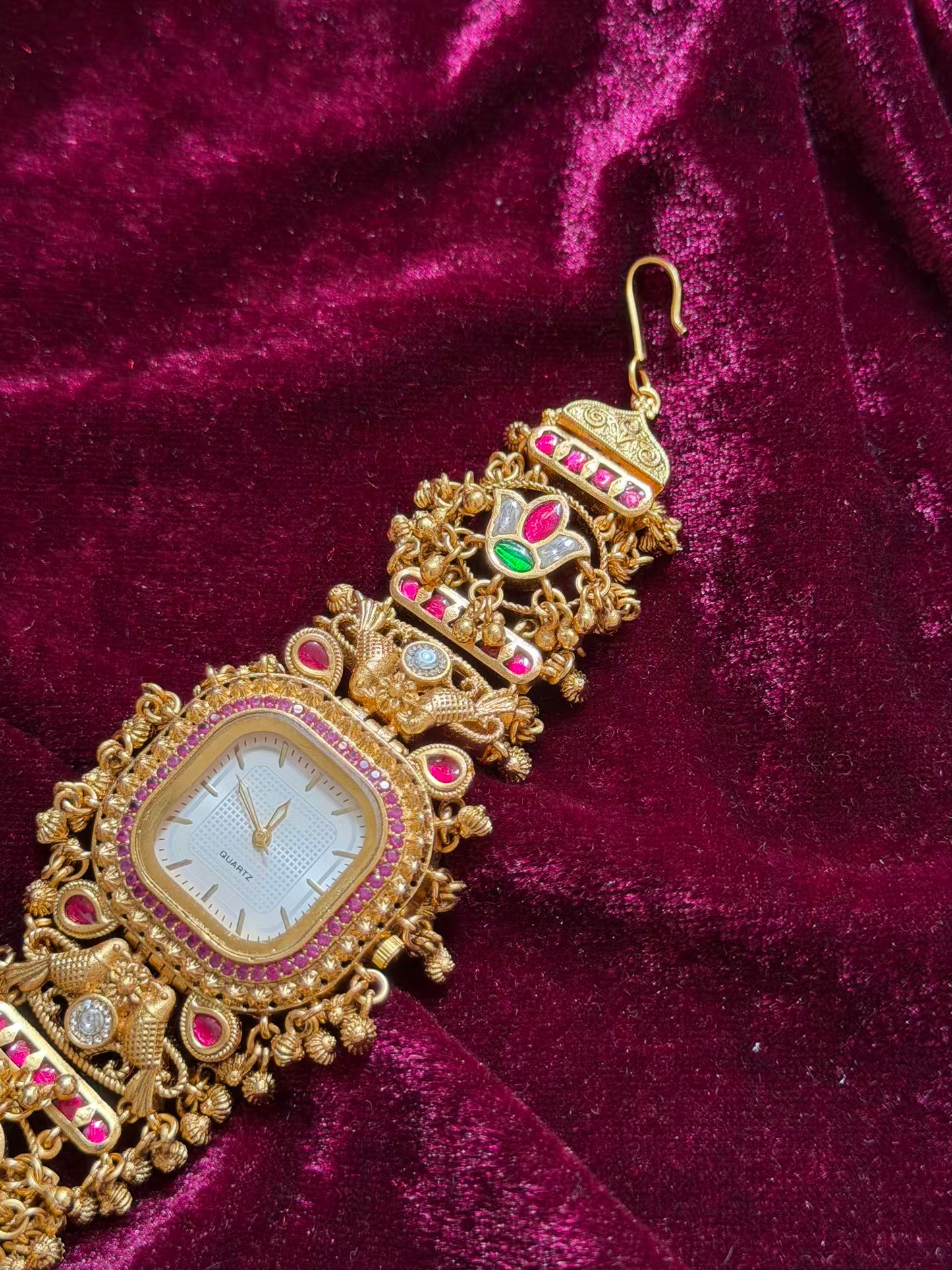 Square White Dial Maharani Watch Heritage Bracelet ( 1pc Restocked )