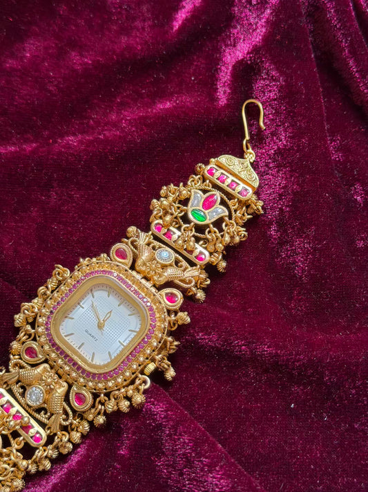 Best Seller Square White Dial Maharani Watch Heritage Bracelet ( RE STOCKED with FREE Initials)