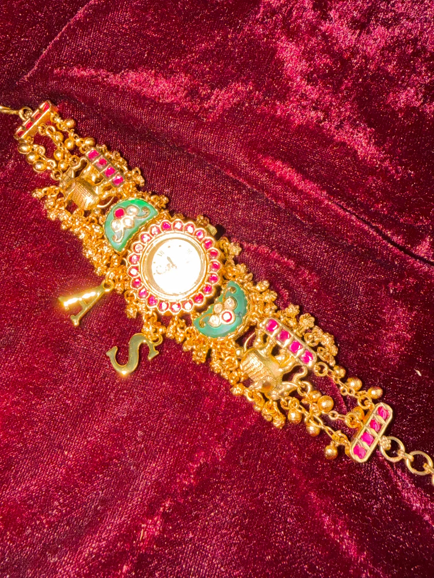 Blush Mint  Dial Maharani Watch Heritage Bracelet ( Restocked )