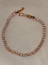 Load image into Gallery viewer, Shining Solitaire Diamonds Tennis Bracelet - Rose Gold Colour ( Unisex )
