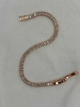 Load image into Gallery viewer, Single Line Solitaire Diamonds Tennis Bracelet - Rose Gold ( Unisex )
