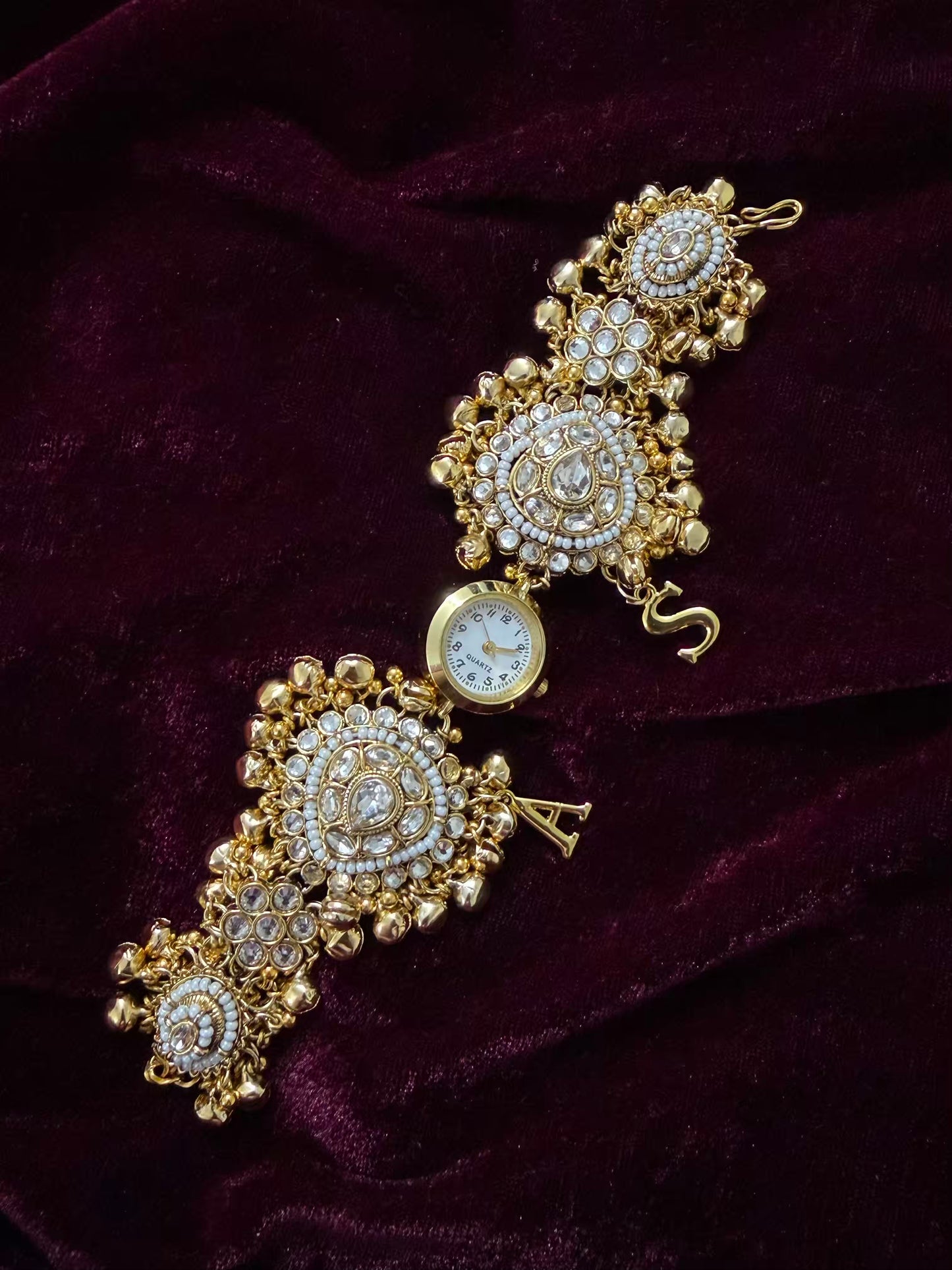 Kundan Gold Maharani Watch Design Heritage Bracelet