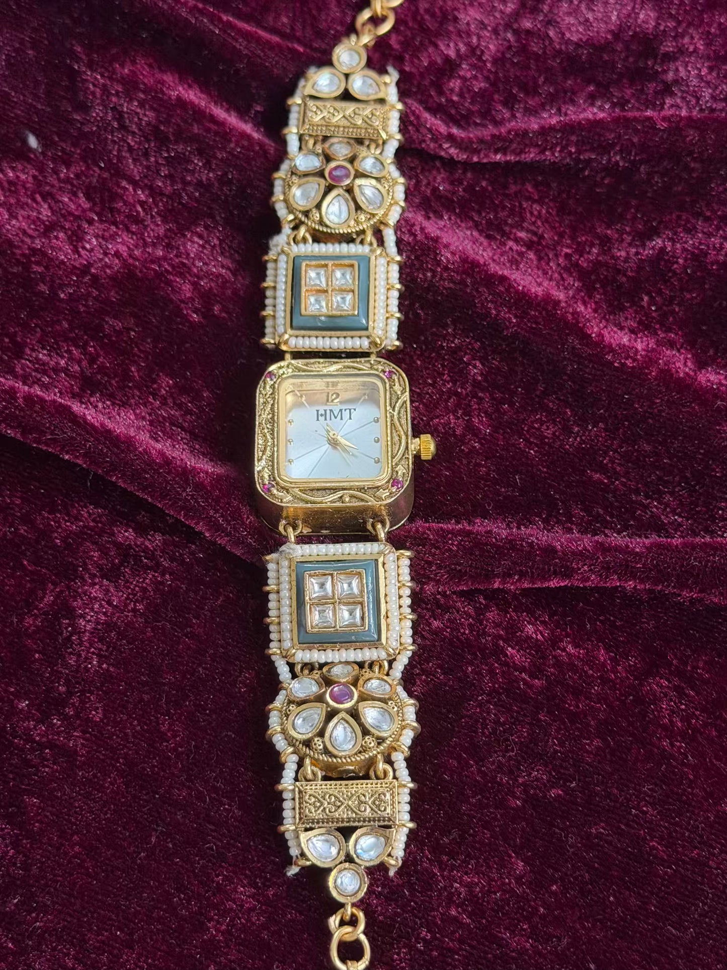 Square Dial Maharani Watch Design Heritage Bracelet