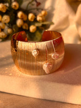 Load image into Gallery viewer, Lucky Real Pearls Kada Bracelet Bangle - Rose Gold
