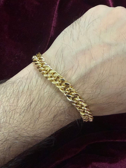 Thick Chain 22k Gold Men's Rakhi Bracelet