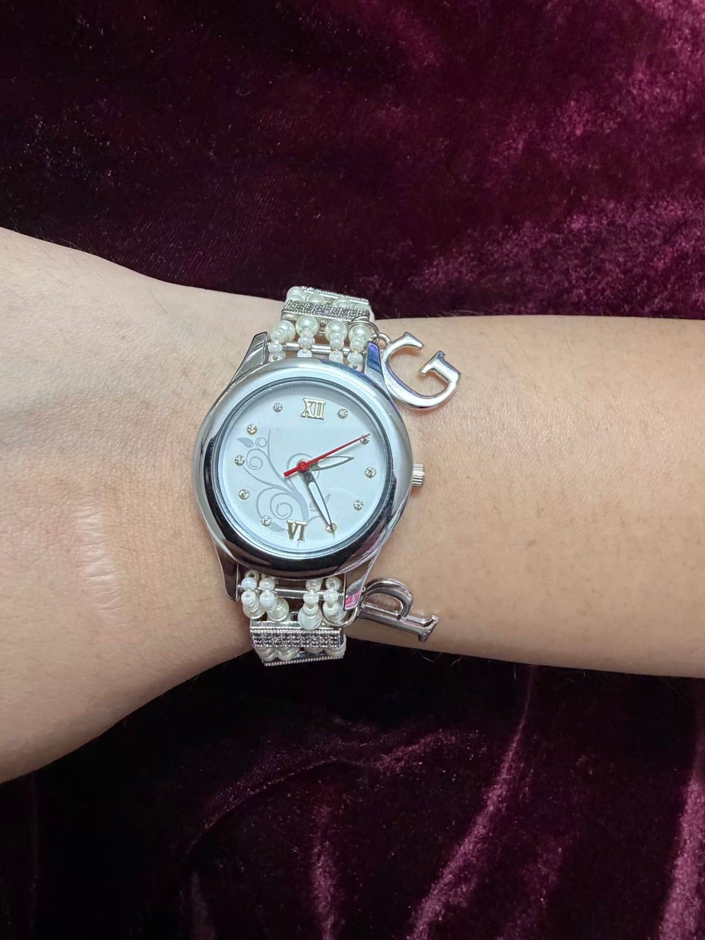 Silver Pearl Office Casual Watch