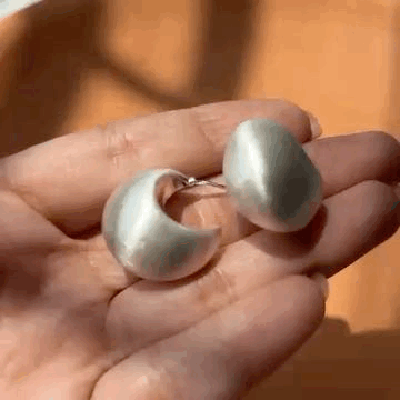 Raha Cushion White Hoops Style Earrings