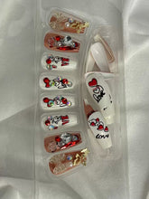 Load image into Gallery viewer, White Cute Love Hearts Fancy Party Bridal Press On Nails ( Set of 24 )
