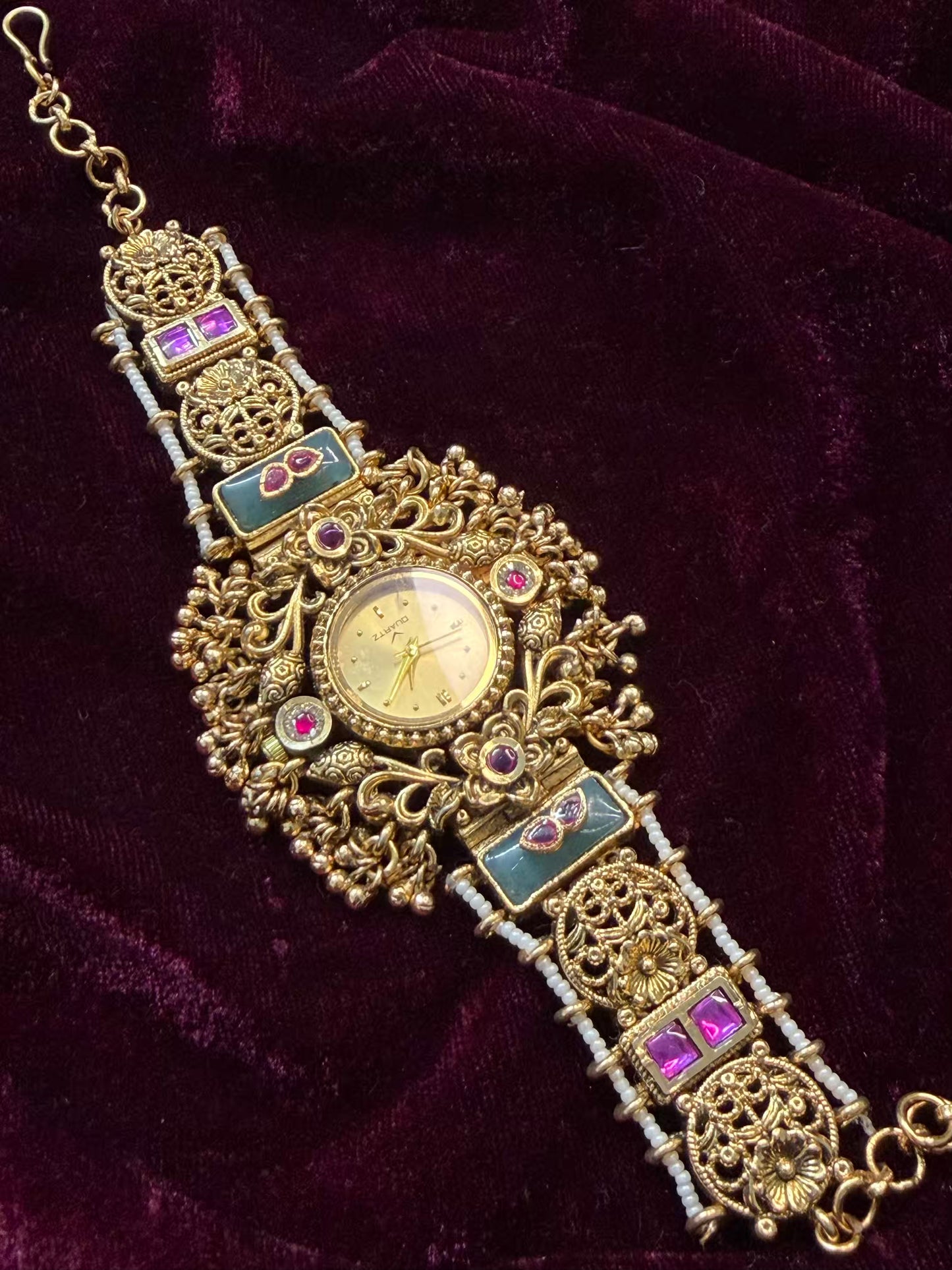 Antique Royals Gold Plated Heritage Maharani Watch ( only 1 pc restocked)