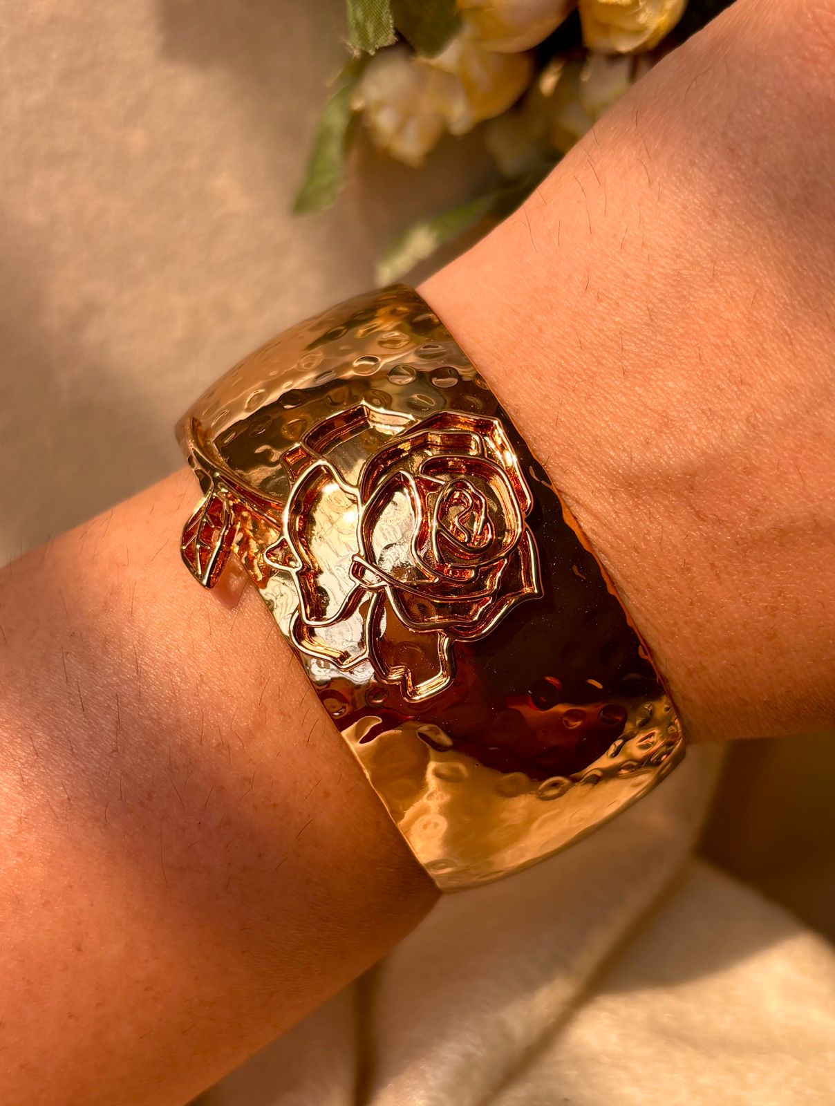 Aphrodite Rose Kada Bracelet Bangle -  Rose Gold