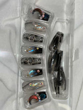 Load image into Gallery viewer, Black Moon Shimmery Fancy Party Bridal Press On Nails ( Set of 24 )
