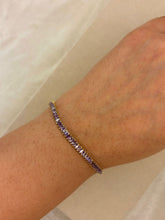 Load image into Gallery viewer, Purple Lilac Solitaire Diamonds Tennis Bracelet - Silver ( Unisex )
