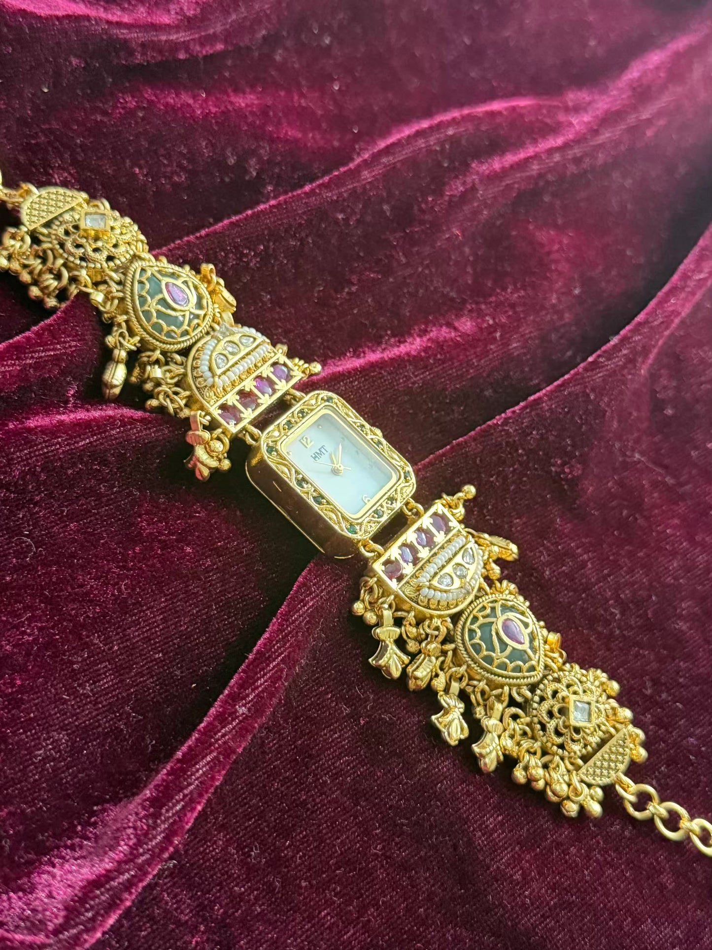 Square Dial Maharani Watch Design Heritage Bracelet