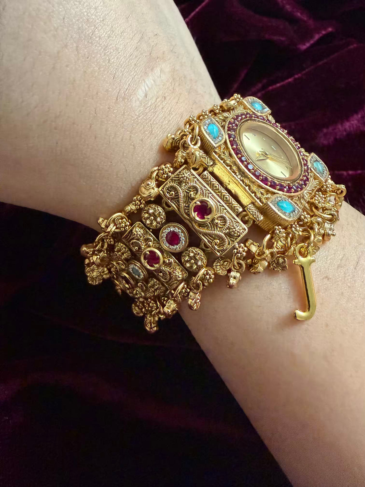Rajsi Gulbahar Heritage Watch Rakhi in Premium (Free Initial)