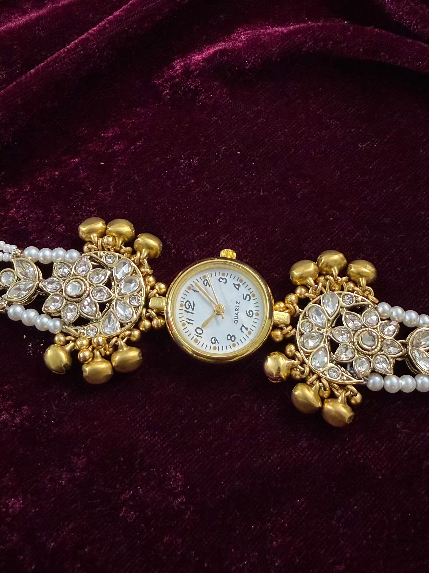 Kundan Gold Maharani Watch Design Heritage Bracelet