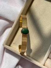 Load image into Gallery viewer, Emerald Green Premium Bow Kada Bracelet Bangle - Gold
