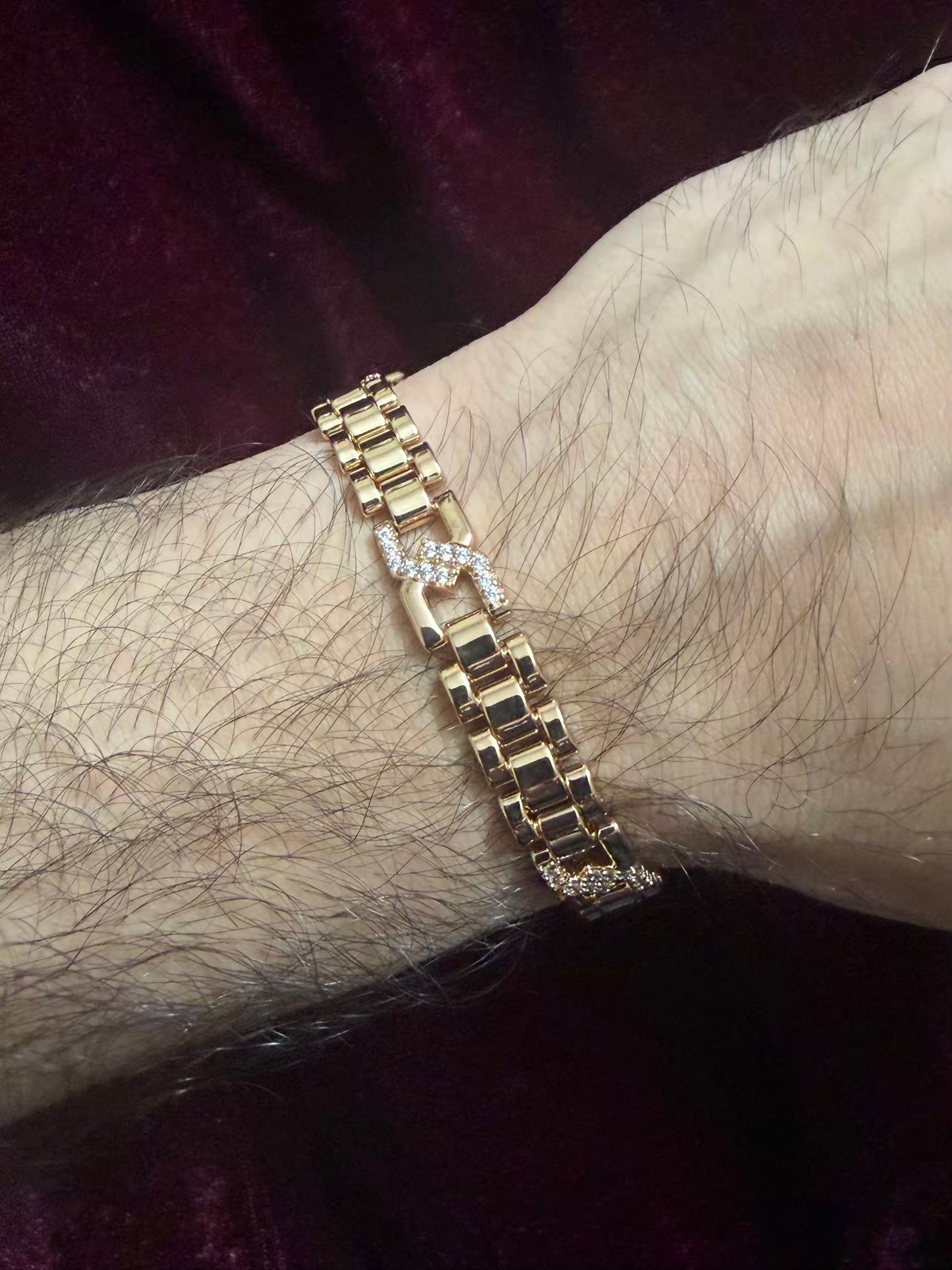 Men's Chain Style Lock Tennis Rakhi Bracelet