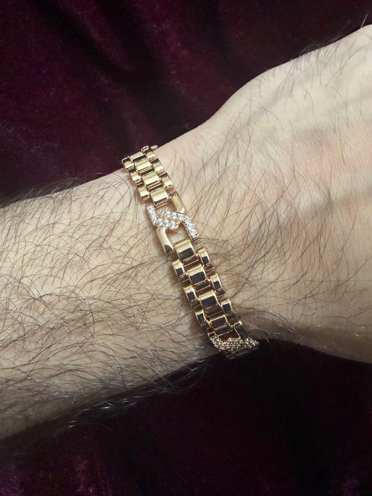 Men's Chain Style Lock Tennis Rakhi Bracelet