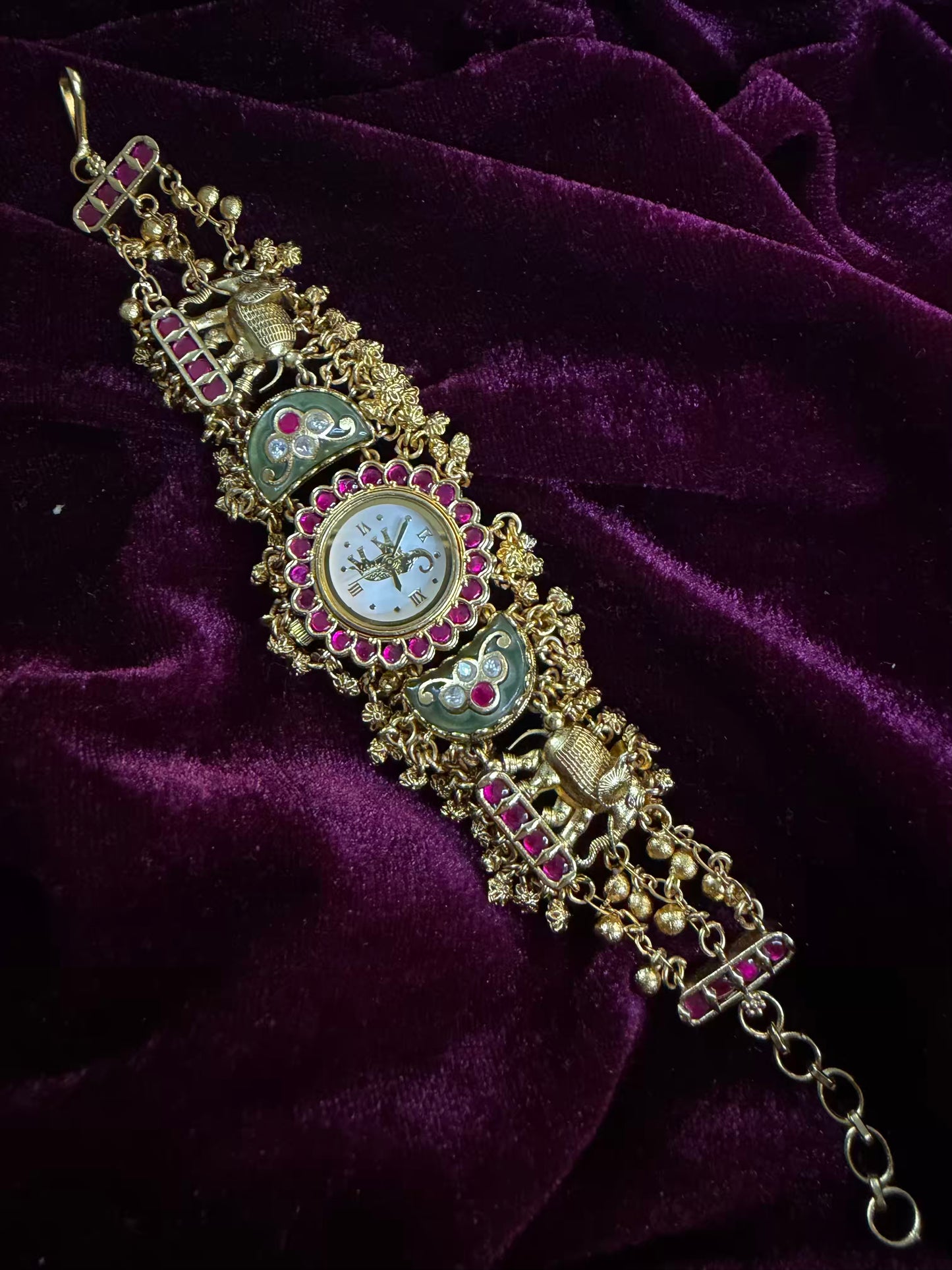Half Moon Maharani Watch Design Bracelet ( LAST PIECE Available)