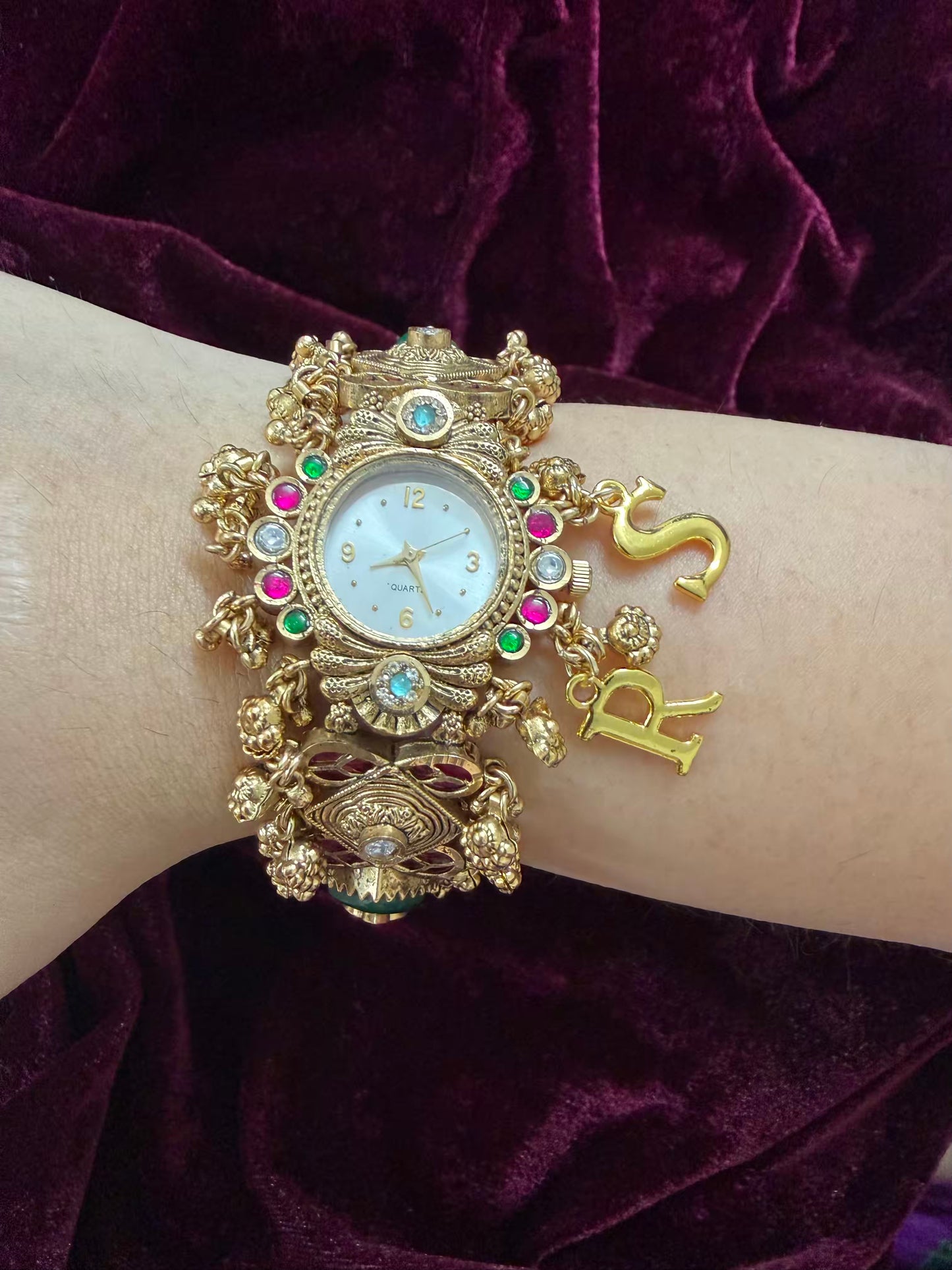 Ranisa Heritage Watch Rakhi in Premium Swarovski (Free Initial)