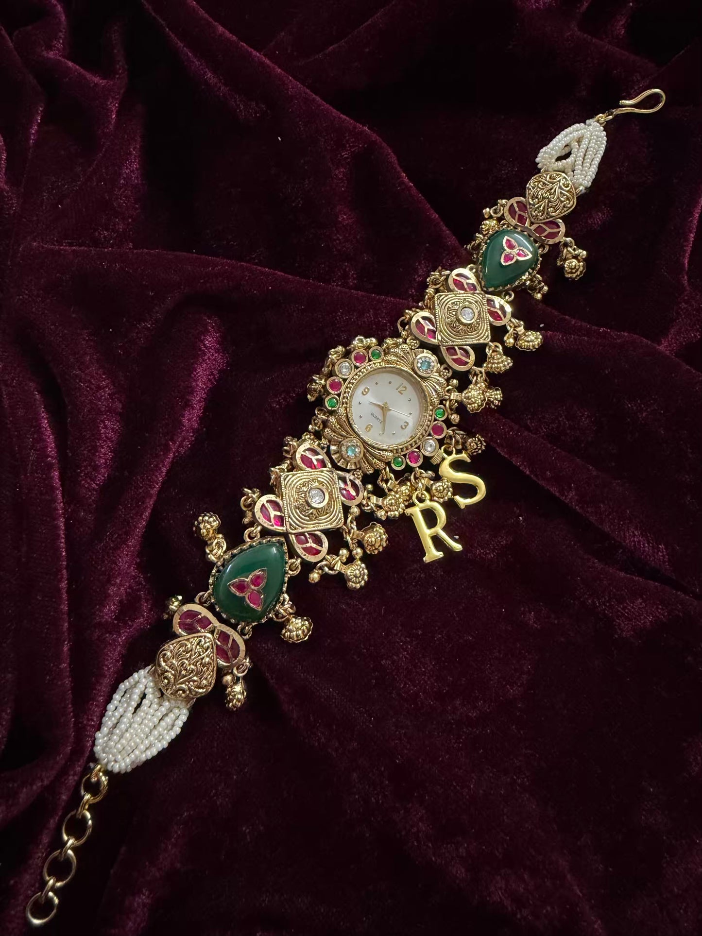Ranisa Heritage Watch Rakhi in Premium Swarovski (Free Initial)