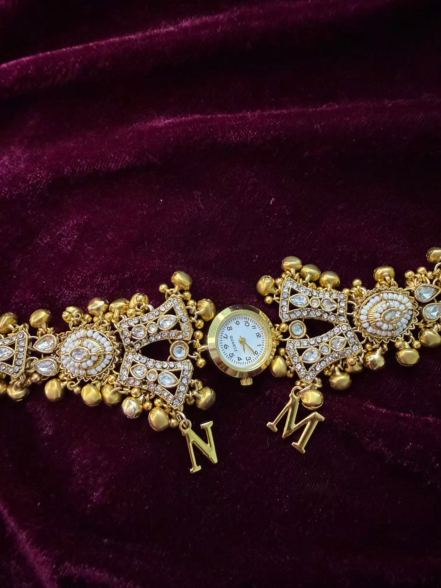 Ghungroo Gold Maharani Watch Design Heritage Bracelet