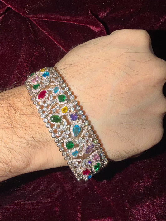 Luxury Men Diamonds Tennis Rakhi Bracelet