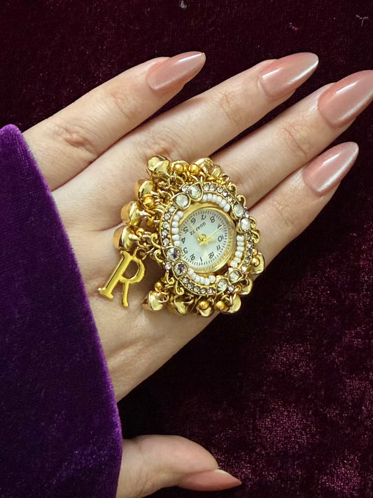 Ghungroo Beads Dial Maharani Watch Heritage Ring