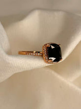 Load image into Gallery viewer, Black Solitaire Ring ( Rose Gold )
